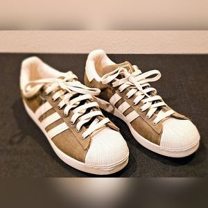 Adidas Hemp Original Superstar Sneakers US mens size 11, Olive / Off White, RARE